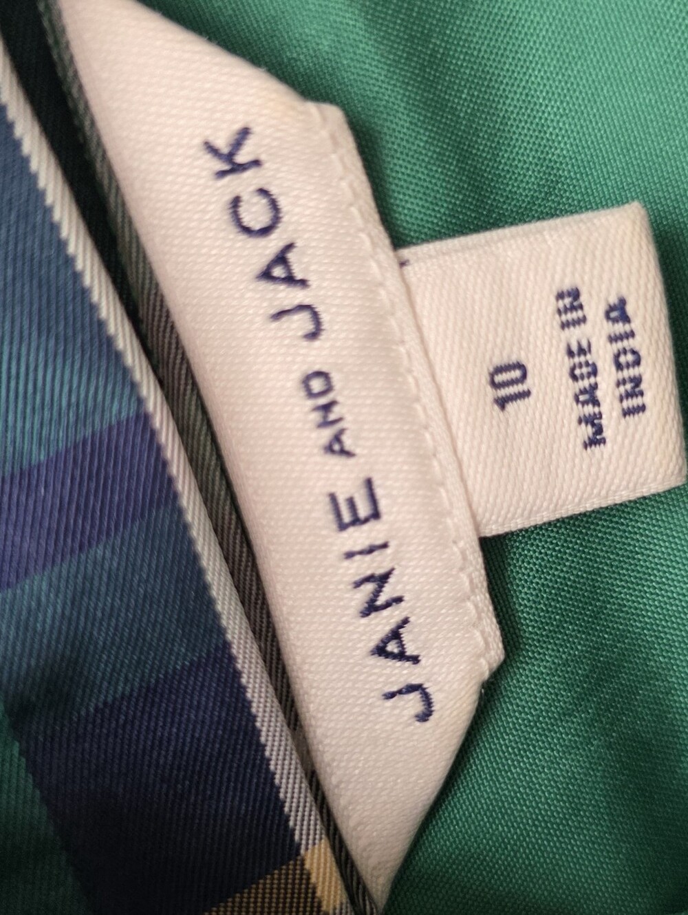 Beautiful Janie and Jack Girls Plaid Dress Size 10 Years 💚✨ - Picture 5 of 6